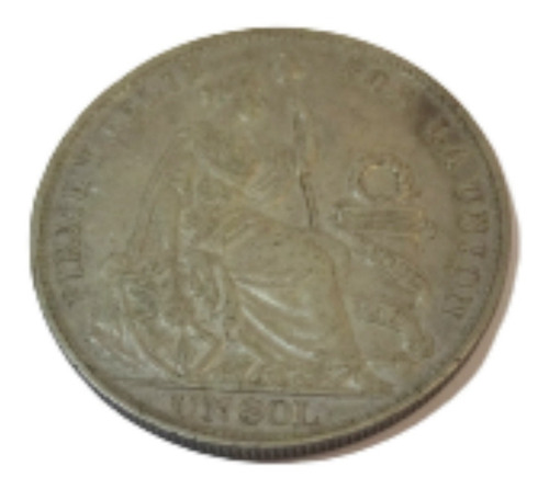 Moneda Peruana Un Sol 1895 Plata 9 Decimos Finos Colección
