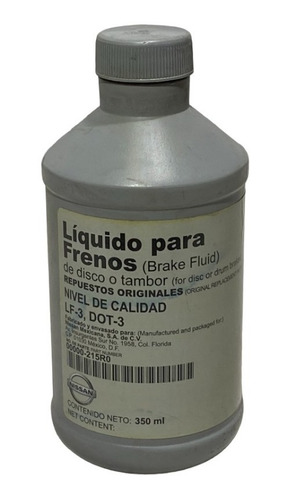 Liquido Frenos De Disco O Tambor Nissan Lf-3 Dt3 350ml