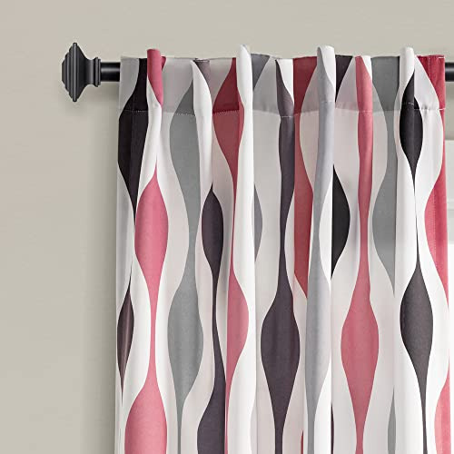 Lush Decor Panel De Cortina Para Ventana Mid Century Geo Con