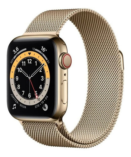 Apple Watch  Series 6 (GPS+Cellular) - Caixa de aço inoxidável dourado de 40 mm - Pulseira estilo milanês dourado