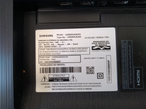 Imagem 3 de 4 de Smart Tv Samsung Modelo Un55mu6400g