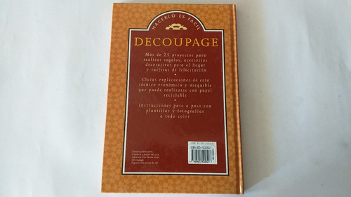Libro Decoupage, Hacerlo Es Facil / Hilary More (Usado)