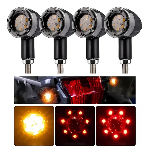 comprar 4pz Direccionales Led Stop Moto Motocicleta Luces De Harley