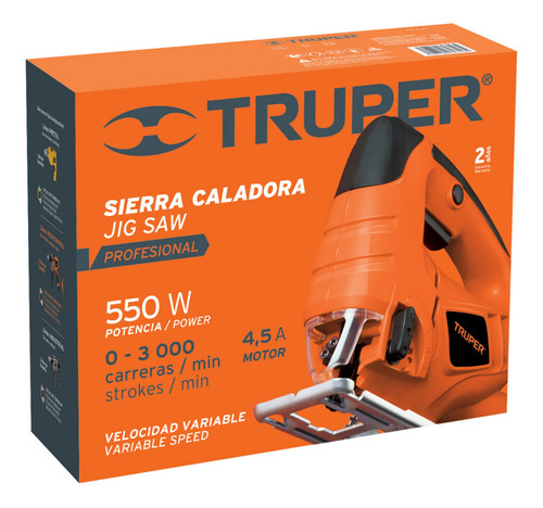 Sierra Caladora 550w Profesional Truper.