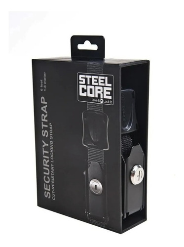 Imagen 1 de 10 de Correa Steelcore Strap Seguridad Cerradura Moto Bici 180cm
