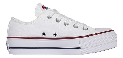 Zapatillas Converse All Star Chuck Taylor Low Top Platform color blanco - adulto 8 US