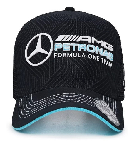 Boné Mercedes Benz Petronas Formula One Snapback Tela Preto