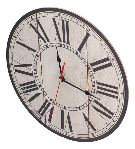Reloj Decorativo De Pared Silencioso De Estilo Retro Vintage