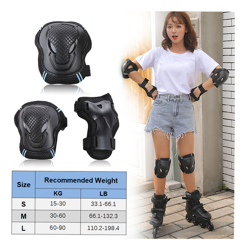 Kit De Protección.piezas Rodilleras Coderas Muñequeras Equ