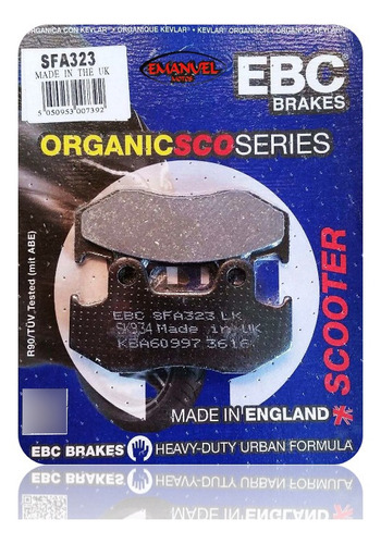 Pastillas Freno Ebc Delantera Honda Sh 125 (carb) Año 01-03