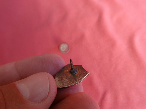 Almagro Futbol Deporte Antiguo Pin Futbol Escudo Metal 1980 (Usado)