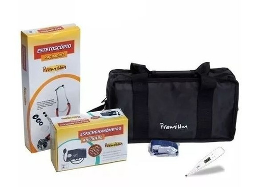 Kit Acadêmico Esfigmomanômetro Estetoscopio Garrote Premium