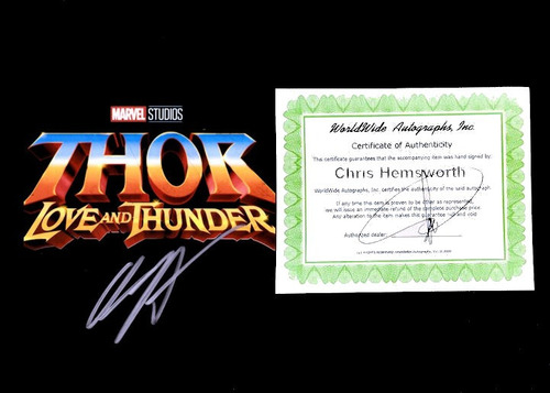 Chris Hemsworth Thor 4 Avengers Marvel Firma En Foto 5x7