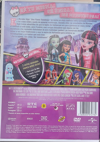 Monster High Fiesta Tenebrosa Dvd (2012) (Usado)