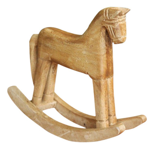 Cavalo De Balanço De Madeira Estilo Vintage, Decoração De