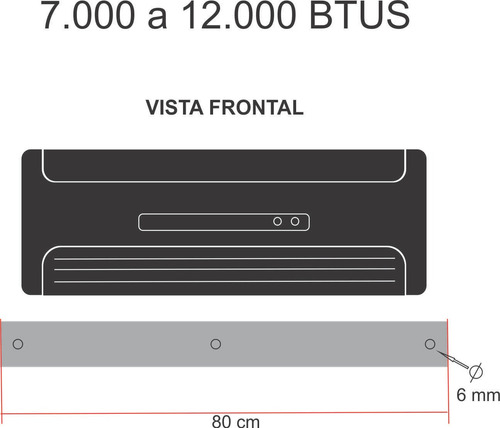 Imagem 6 de 8 de Defletor Acrílico Ar Condicionado 80 Cm 7000 A 12000 Btus