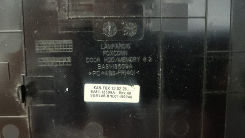 Tapa Disco Y Memoria Notebook Samsung Np300e5e Negro