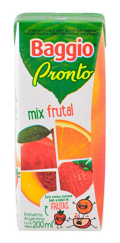 Baggio Pronto Jugo Mix Frutal X 200 Ml
