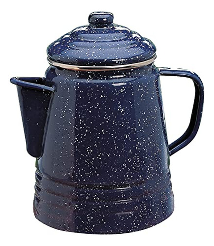 Cafetera Coleman Enamelware De 9 Tazas, Color Azul