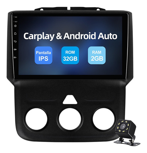 Estéreo Carplay Para Dodge Ram 1500 2014-2019 A/a Manual Gps