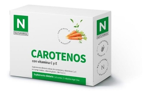 Carotenos 30 Comprimidos Natufarma Vitaminas A, C Y E 