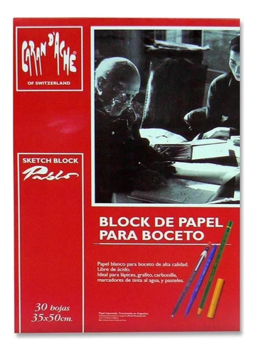 Block Pablo  35 X 50 Caran D'ache 180g 30h Grafito
