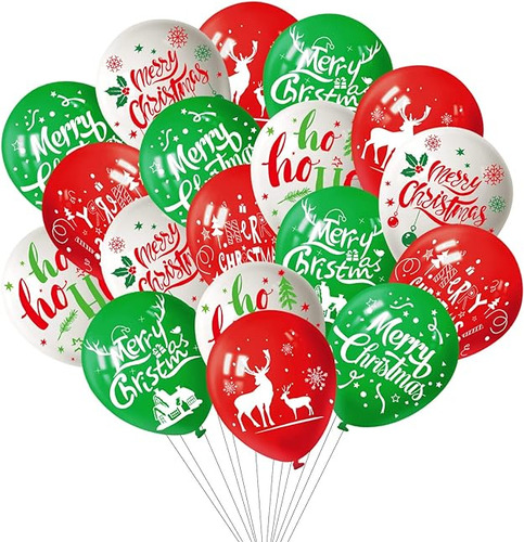 100 Globos De Fiesta De Navidad De 12 Pulgadas Globos De Lat