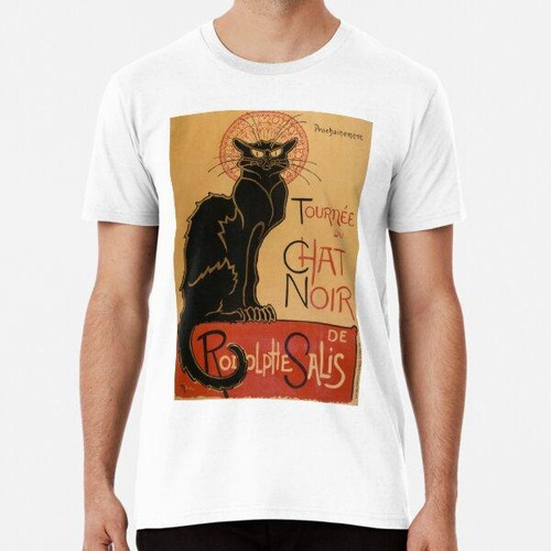 Remera Impresión Art Nouveau, Le Chat Noir De Steinlen Algod