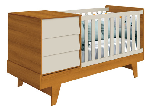 Cuna 3 En 1 Con Comoda Noah Prince - Be Design