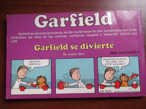 Garfield Se Divierte Libro 4 Jim Davies Tira Comica (Usado)