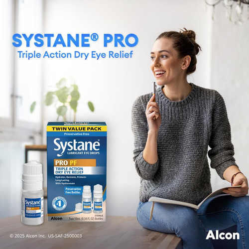 Twin Pack Systane Pro Pf Gotas Lubricantes Triple Acción
