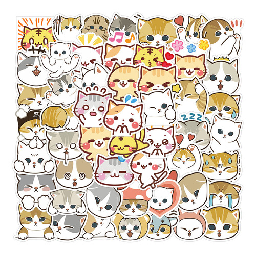 - Pegatina De Dibujos Animados De Gato Kawaii For Niños Calc