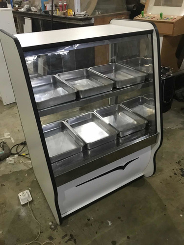 Imagem 7 de 7 de Balcão Estufa Quente Vitrine Expositora 6 Bandejas Salgados