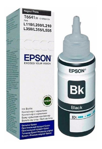 Botella Epson Tinta Negra L-200 T664120 Negro