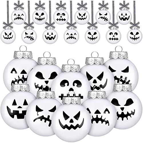 12 Piezas De Adornos De Bolas De Halloween Árbol, Ador...