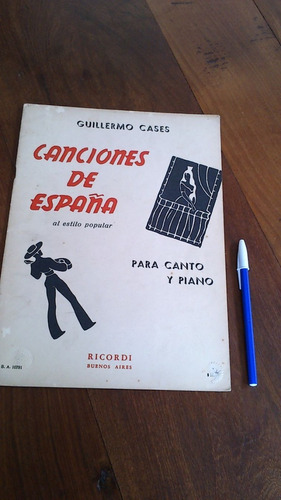 Canciones De España Al Estilo Popular Canto Y Piano - Cases