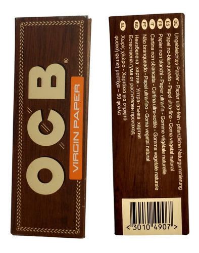 Papel Ocb Marron Sin Blanquear 1 1/4 50 Papelillos Metanoia