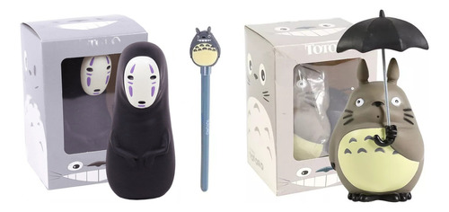 Boneco Totoro + Sem Rosto + Caneta Totoro De Brinde