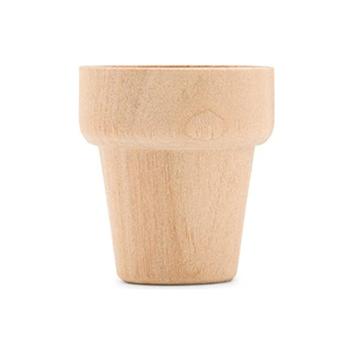 Maceta Para Manualidad Madera Flor