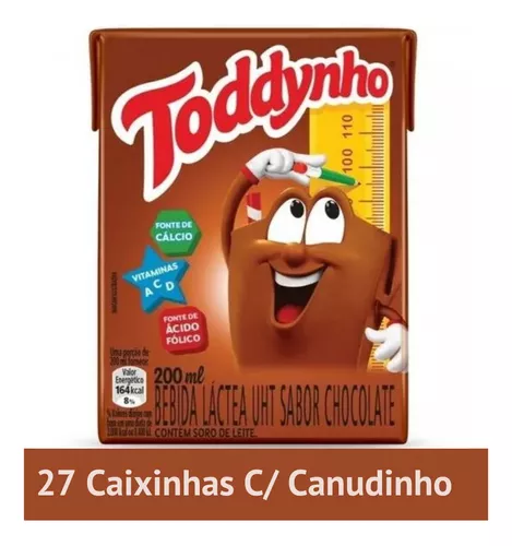 Kit com 10 Bebida Láctea Uht Chocolate Toddynho Levinho Caixa 200Ml