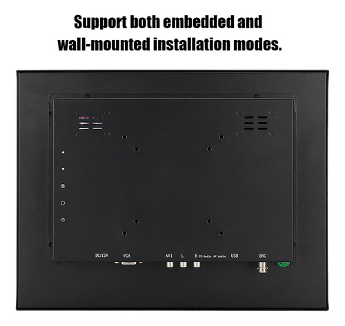 Monitor Integrado Tft 4:3 De 15 Pulgadas Con Pantalla Indust