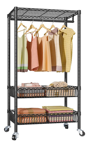 Vipek X2 Rolling Garment Rack Ajustable Wire Clothing Rack P
