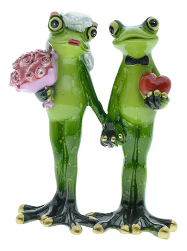 Boda Rana Jardín Estatua Resina Figuras Colección Hogar