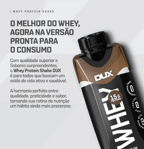 Bebida Uht Whey Protein Concentrado 250ml Shake Pronto Dux