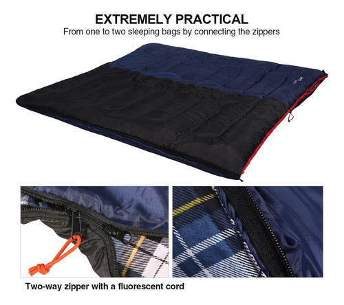Saco De Dormir De Franela De Algodón Para Camping