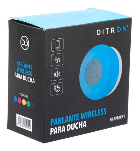 Imagen 2 de 7 de Parlante Bluetooth Waterproof Sopapa Agua Ducha Ditron
