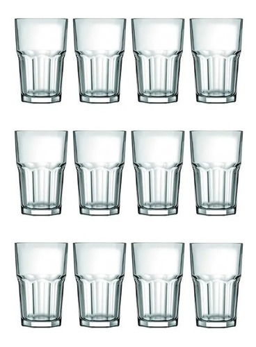 Vaso Refresco Bristol 410ml Vidrio Nadir X 12 Und