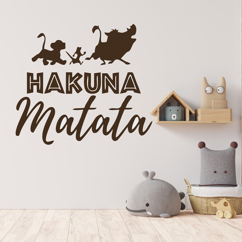 Vinilo Decorativo Disney Hakuna Matata El Rey León 60x50cm