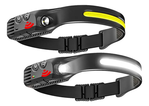 Linterna Lampara Led Cabeza Con Sensor Recargable Bicicleta 