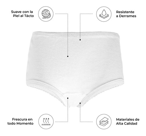 Imagen 4 de 5 de Calzón Pantaleta Infantil Niña Blanco Algodón 100% 3 Piezas